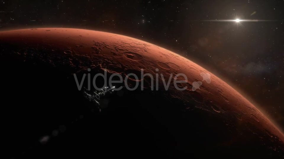 Spaceship Orbiting Mars Videohive 18799237 Motion Graphics Image 3