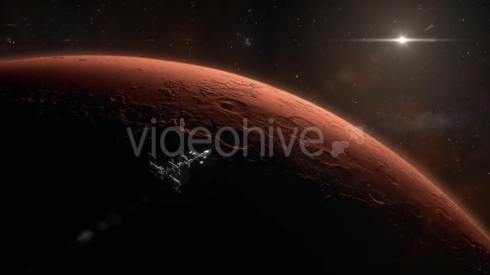 Spaceship Orbiting Mars Videohive 18799237 Motion Graphics Image 5