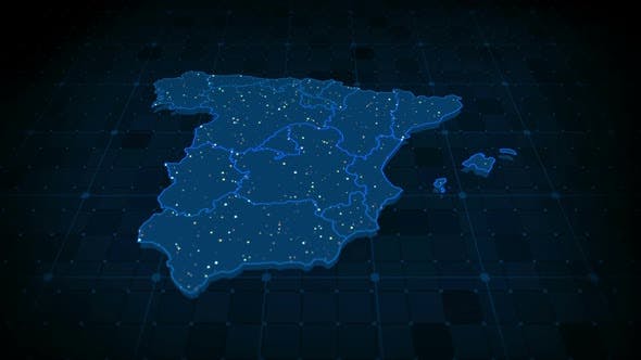 Spain Map Hd - Download 23595799 Videohive