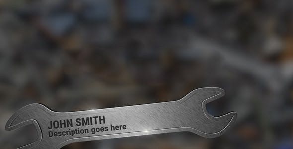 Spanner Lower Thirds - 19731104 Download Videohive