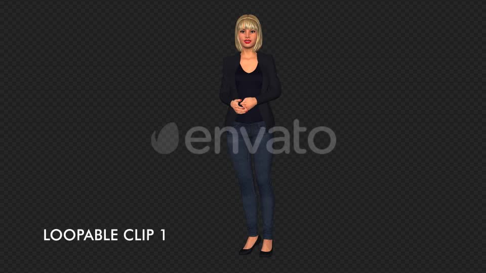 Speaking Woman Pack of 2 Videohive 21887354 Motion Graphics Image 1