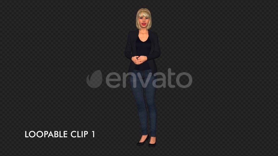 Speaking Woman Pack of 2 Videohive 21887354 Motion Graphics Image 3