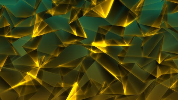 Special Gold Triangles in Green Background - Download Videohive 21590033