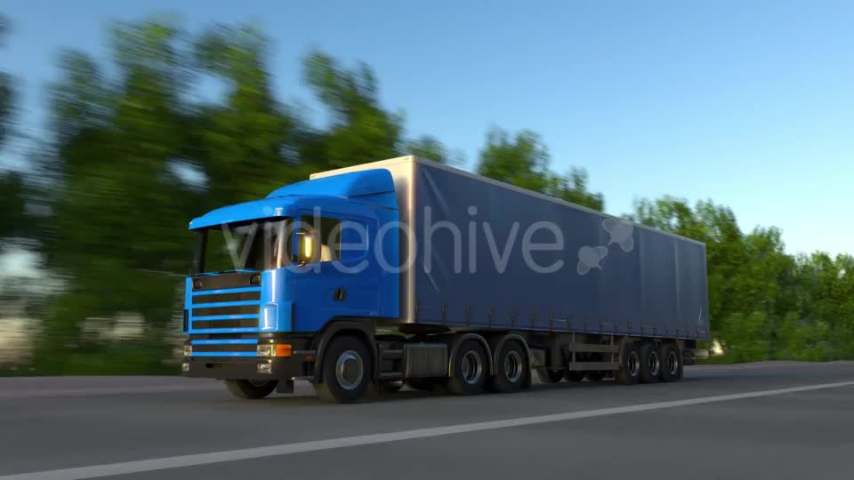 Speeding Freight Semi Truck Videohive 19770309 Motion Graphics Image 1