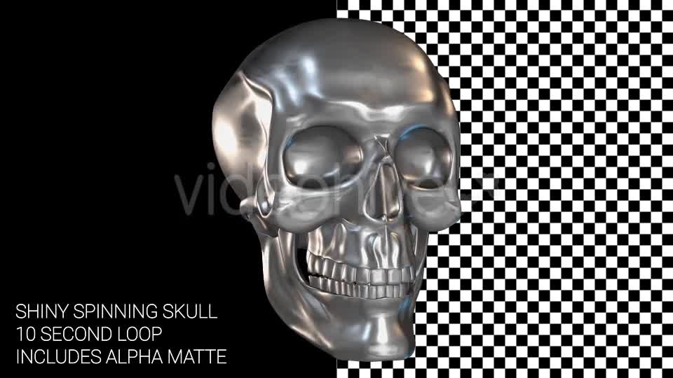 Spinning Chrome Skull Videohive 14828403 Motion Graphics Image 1