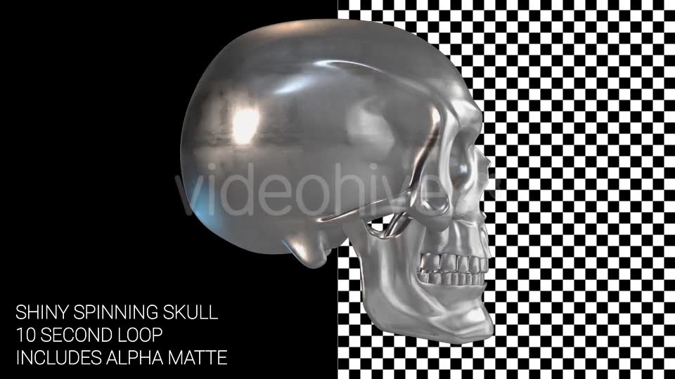 Spinning Chrome Skull Videohive 14828403 Motion Graphics Image 3