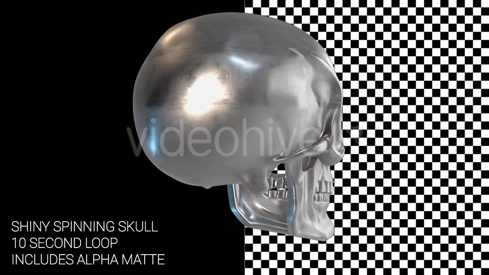 Spinning Chrome Skull Videohive 14828403 Motion Graphics Image 4