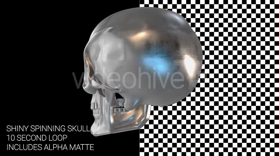 Spinning Chrome Skull Videohive 14828403 Motion Graphics Image 7