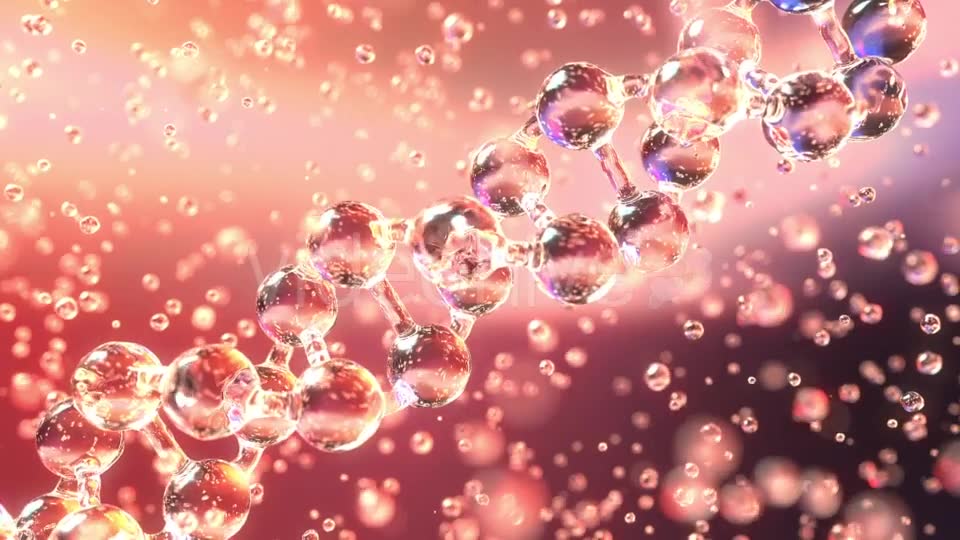 Spinning Diagonal DNA Molecule and Transparent Droplets Videohive 20502449 Motion Graphics Image 2