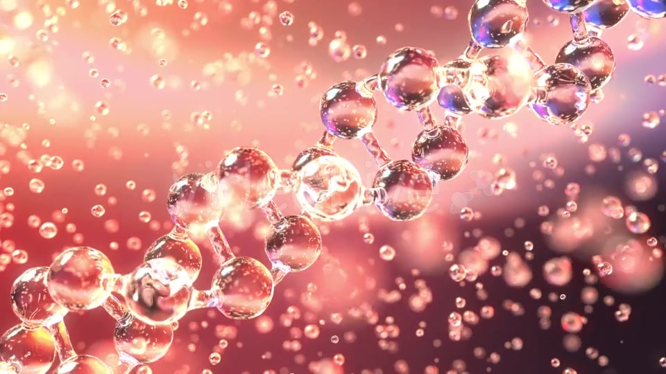 Spinning Diagonal DNA Molecule and Transparent Droplets Videohive 20502449 Motion Graphics Image 3
