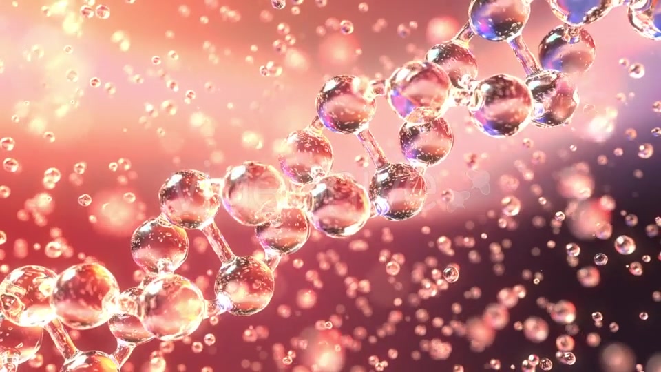 Spinning Diagonal DNA Molecule and Transparent Droplets Videohive 20502449 Motion Graphics Image 4