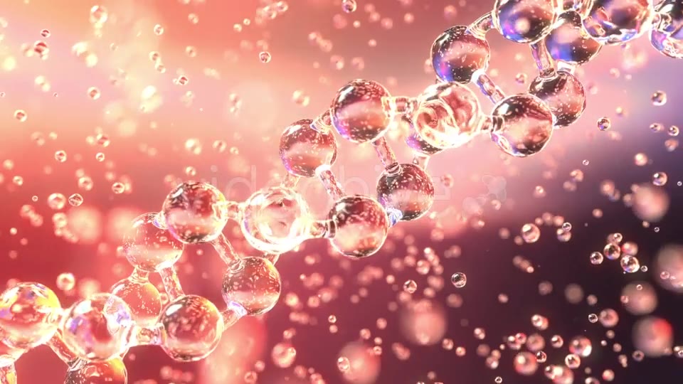 Spinning Diagonal DNA Molecule and Transparent Droplets Videohive 20502449 Motion Graphics Image 5