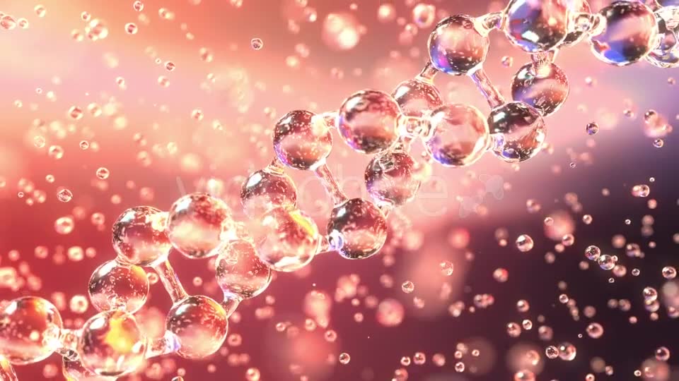 Spinning Diagonal DNA Molecule and Transparent Droplets Videohive 20502449 Motion Graphics Image 6