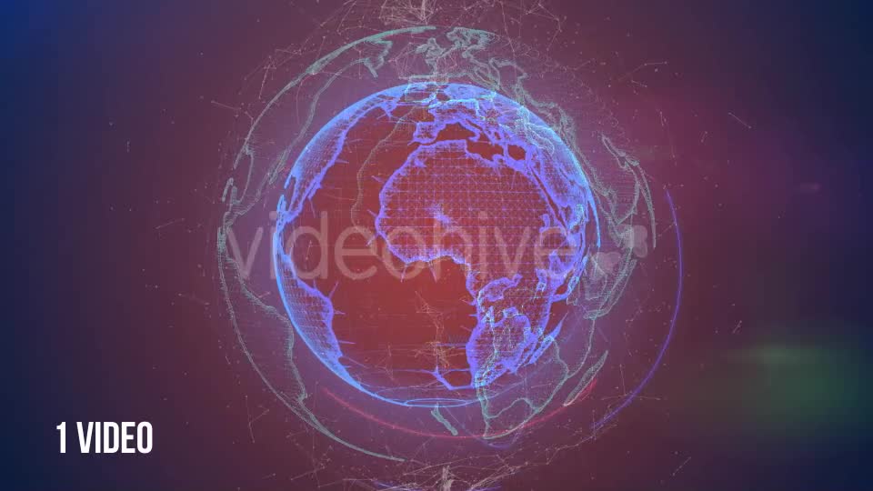 Spinning Plexus Planet Earth 2 Videos Videohive 15129524 Motion Graphics Image 1
