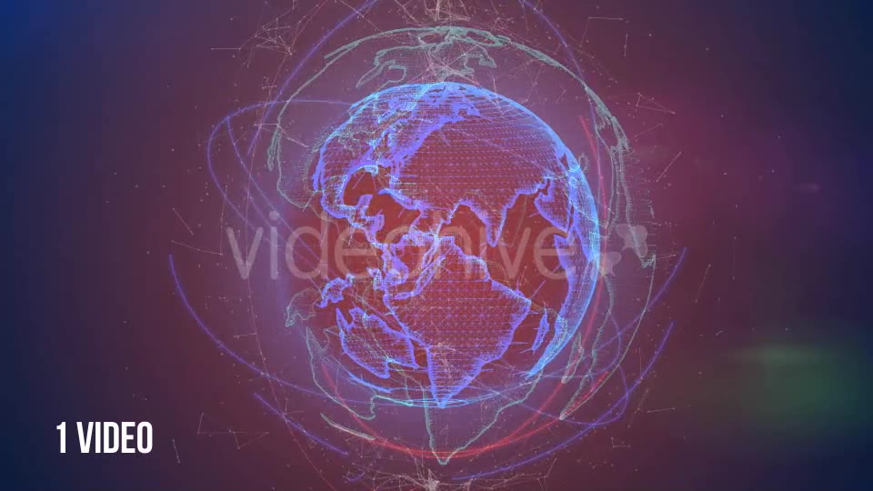 Spinning Plexus Planet Earth 2 Videos Videohive 15129524 Motion Graphics Image 2