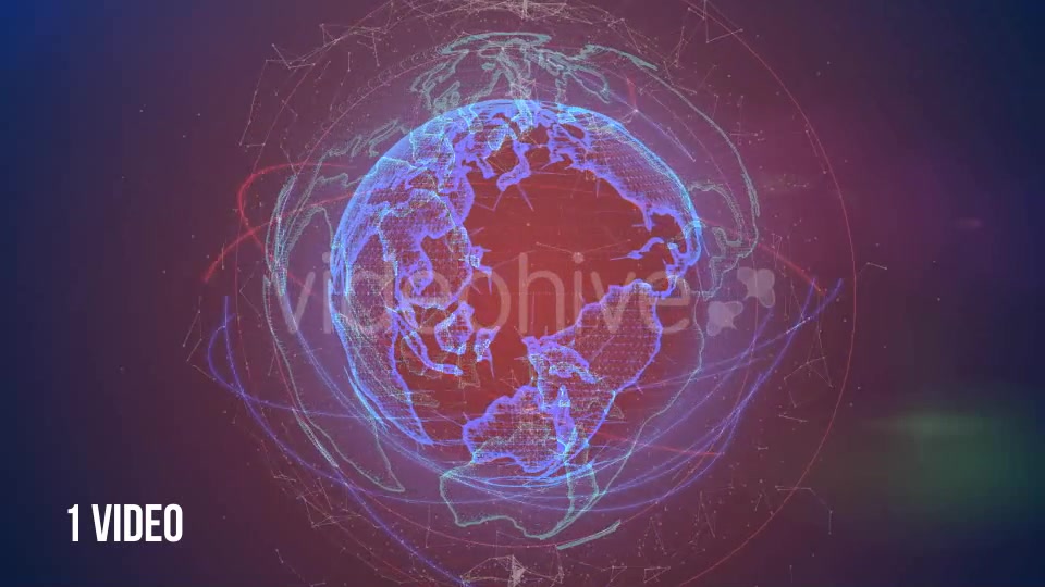 Spinning Plexus Planet Earth 2 Videos Videohive 15129524 Motion Graphics Image 4