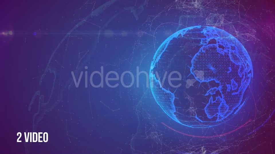 Spinning Plexus Planet Earth 2 Videos Videohive 15129524 Motion Graphics Image 6