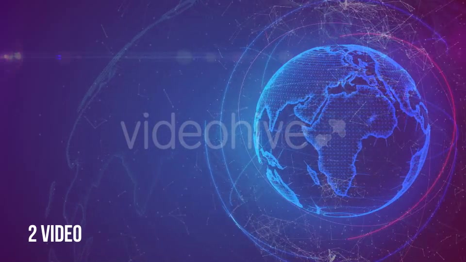 Spinning Plexus Planet Earth 2 Videos Videohive 15129524 Motion Graphics Image 8