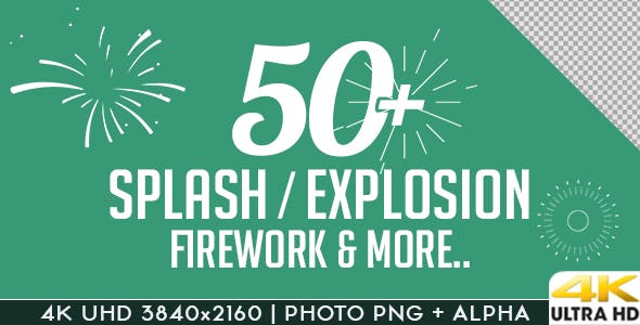 Splash Explosion Fireworks Animated Shapes - 17106264 Download Videohive