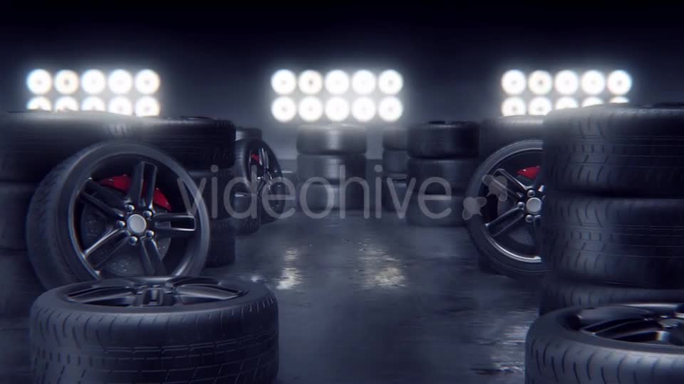 Sport Tires on a Race Track Videohive 19314096 Motion Graphics Image 1
