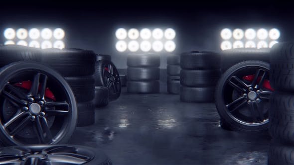 Sport Tires on a Race Track - 19314096 Videohive Download