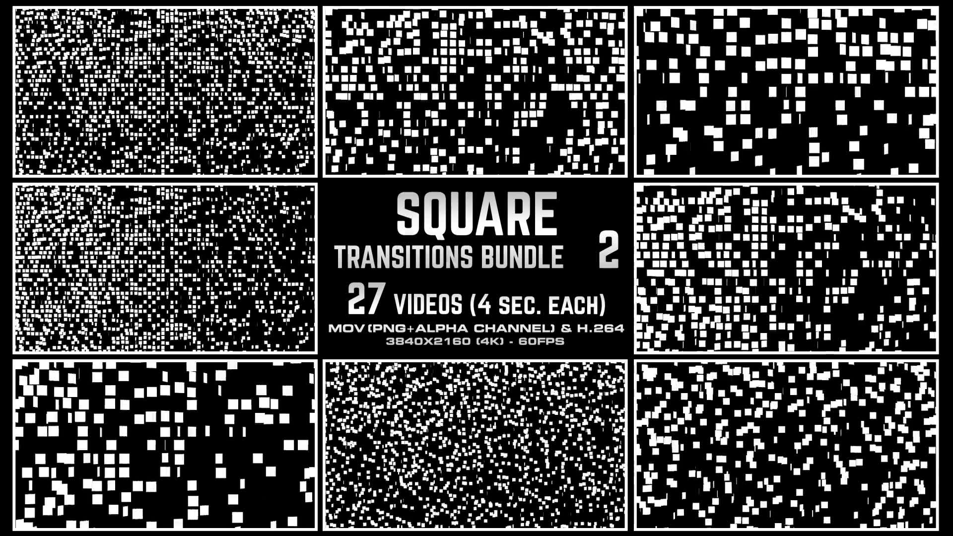 Square Transitions Bundle 2 4K Videohive 23658977 Motion Graphics Image 2