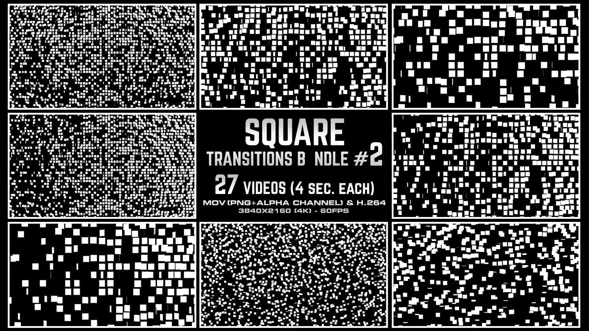 Square Transitions Bundle 2 4K Videohive 23658977 Motion Graphics Image 3