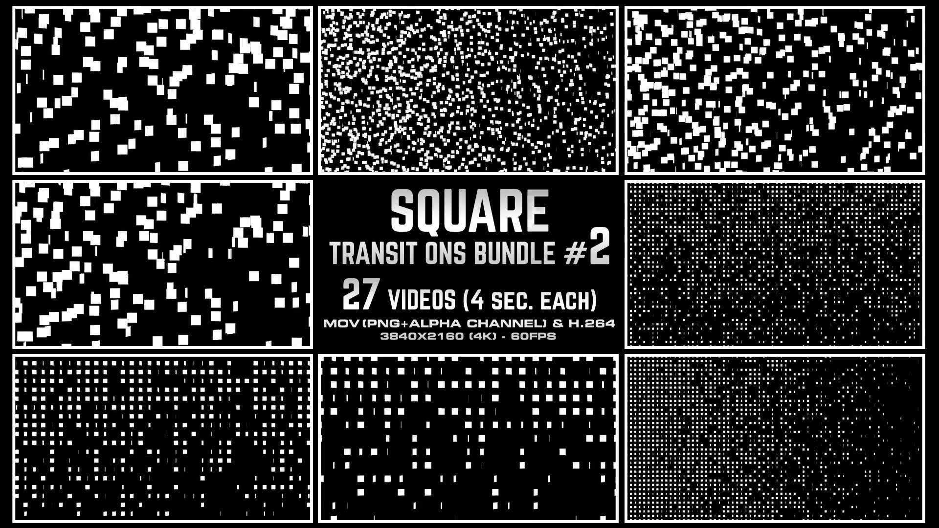 Square Transitions Bundle 2 4K Videohive 23658977 Motion Graphics Image 4
