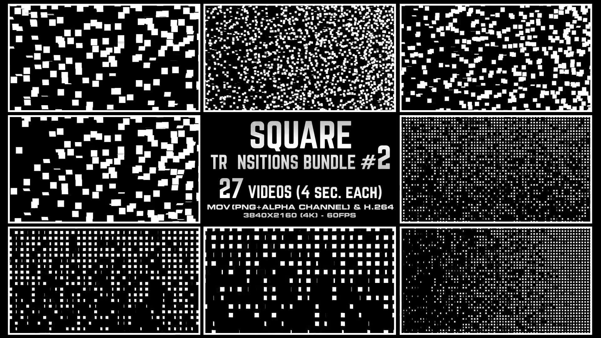 Square Transitions Bundle 2 4K Videohive 23658977 Motion Graphics Image 5