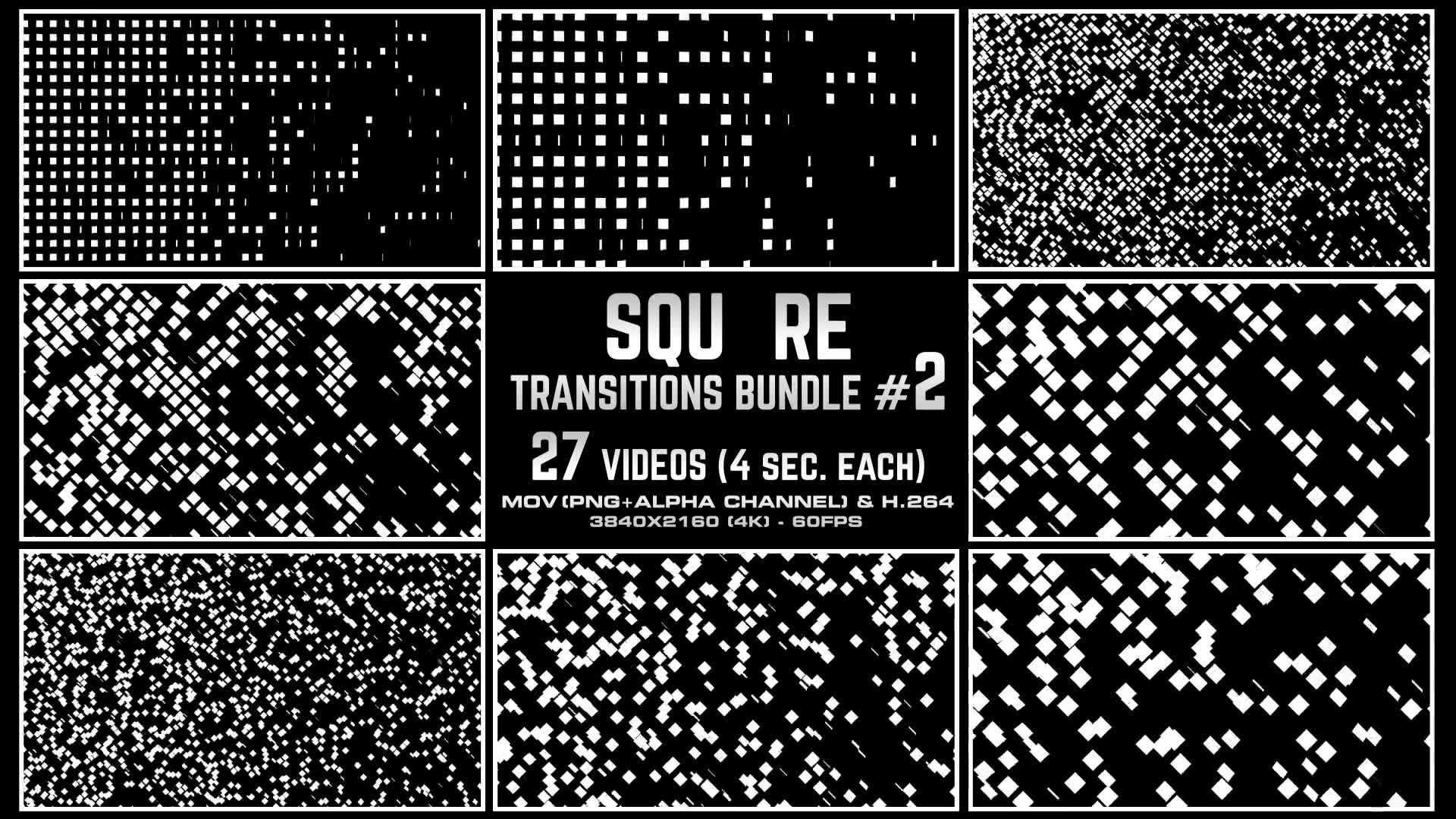 Square Transitions Bundle 2 4K Videohive 23658977 Motion Graphics Image 6