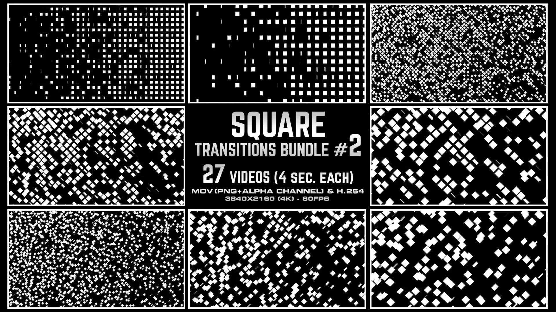Square Transitions Bundle 2 4K Videohive 23658977 Motion Graphics Image 7