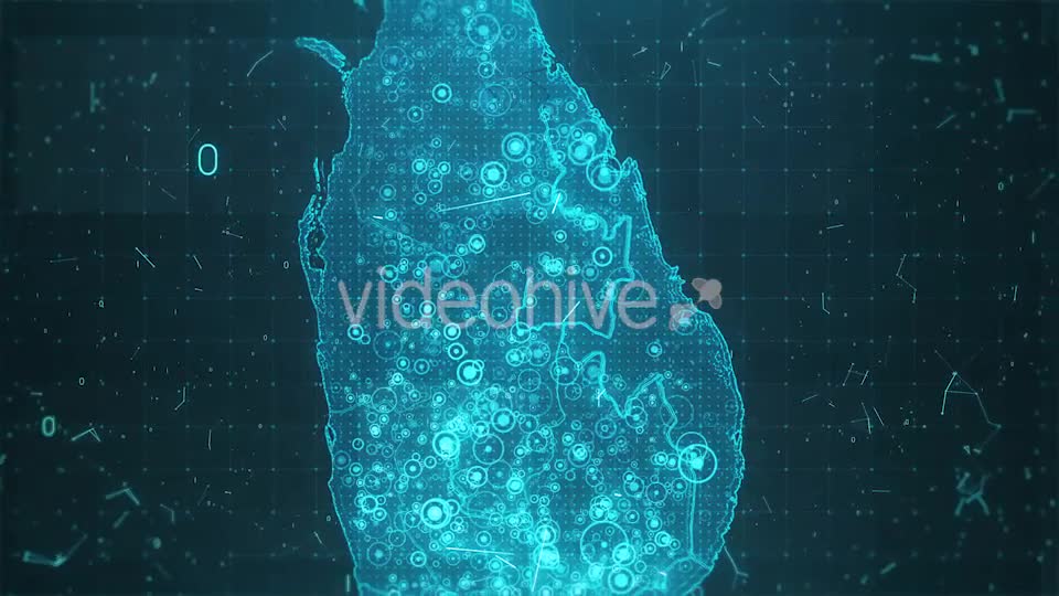 Sri Lanka Map Background Cities Connections 4K Videohive 18542313 Motion Graphics Image 1