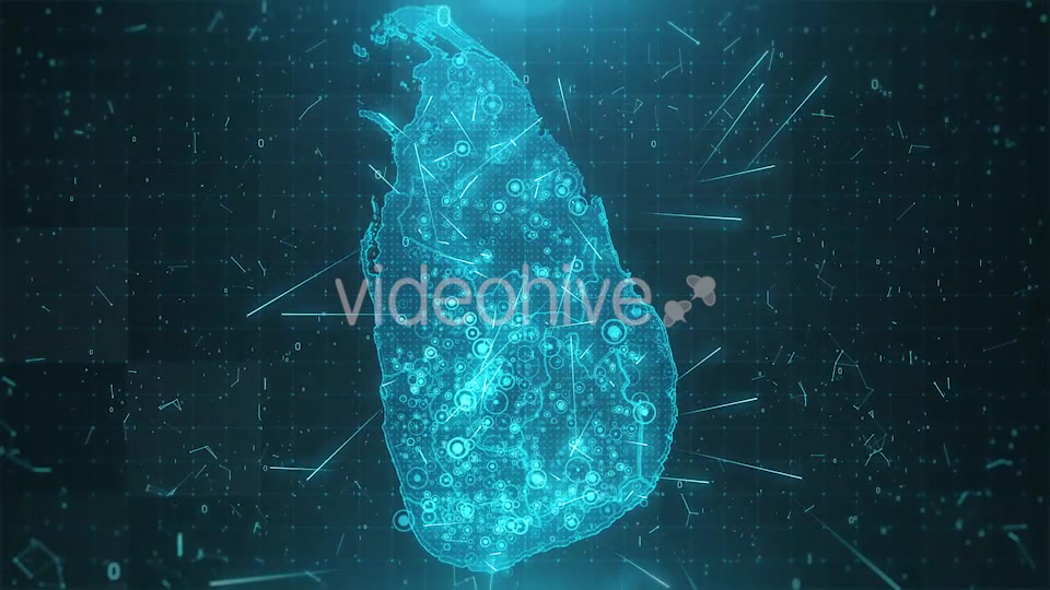 Sri Lanka Map Background Cities Connections 4K Videohive 18542313 Motion Graphics Image 3