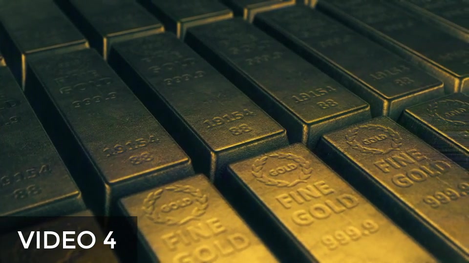 Stacked Bars Of Gold Bullion Pack Videohive 19560259 Motion Graphics Image 6