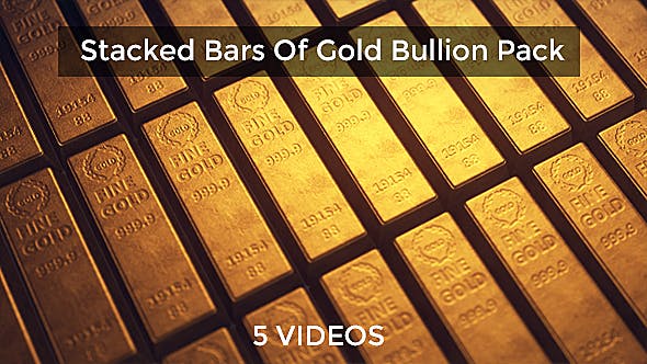 Stacked Bars Of Gold Bullion Pack - Videohive Download 19560259