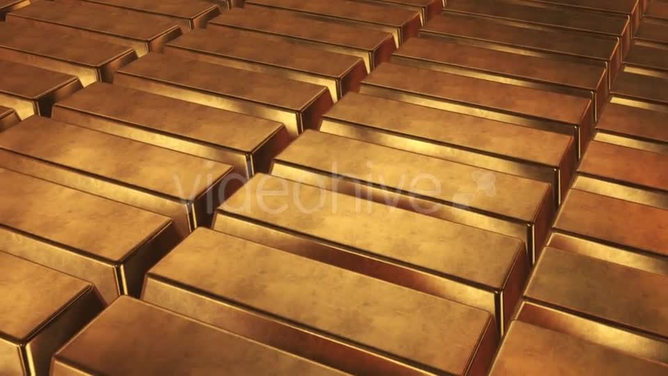 Stacked Bars Of Gold Bullion Videohive 18271542 Motion Graphics Image 1