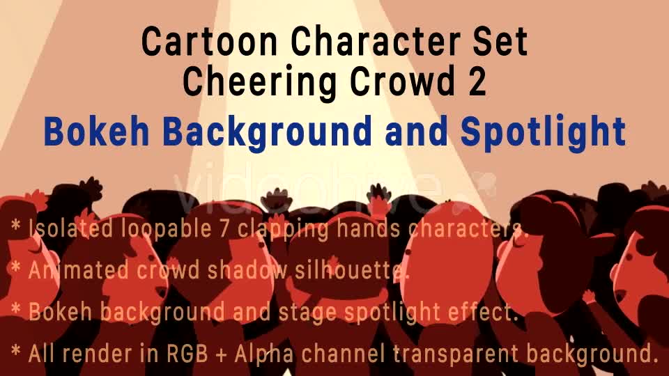 Stage Cheering Crowd Character Pack Videohive 13474928 Motion Graphics Image 1