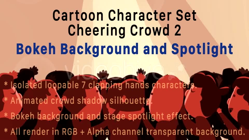 Stage Cheering Crowd Character Pack Videohive 13474928 Motion Graphics Image 2