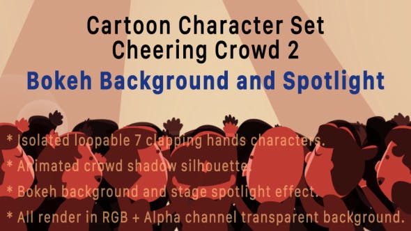 Stage Cheering Crowd Character Pack - Download 13474928 Videohive