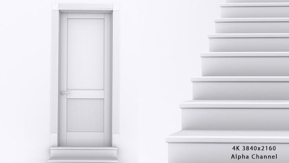 Staircase to Door Open - Download 12581476 Videohive