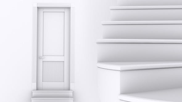 Staircase to Door Open V2 - 9725630 Videohive Download