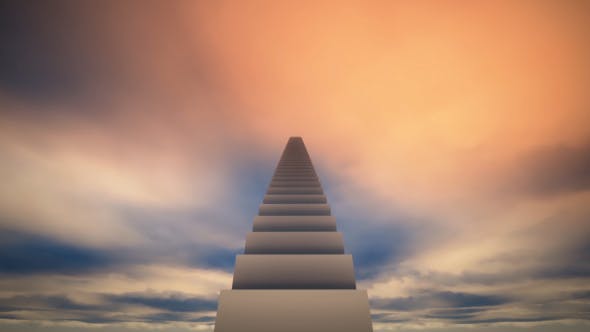 Stairs to Sky Walking to Heaven - Download 19534217 Videohive