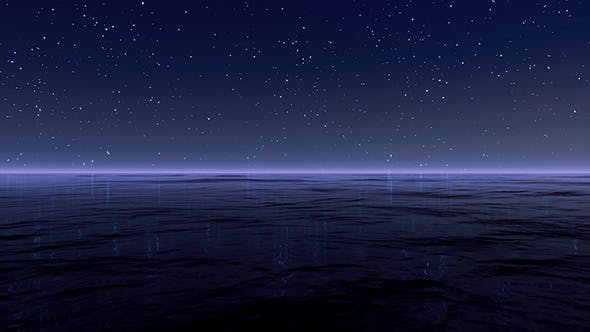 Starry Sky At Sea Background - 20502099 Videohive Download