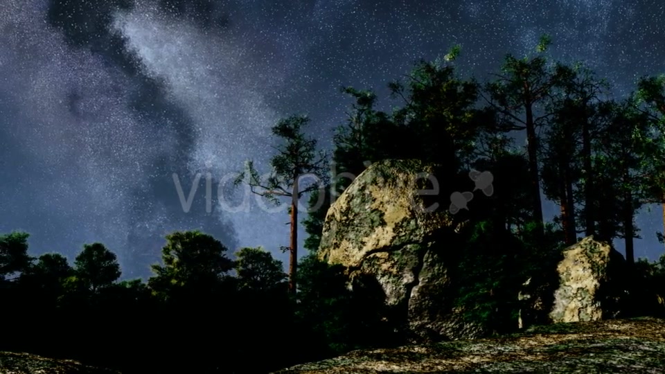 Stars and Silhouetted Pine Trees Videohive 19182605 Motion Graphics Image 5