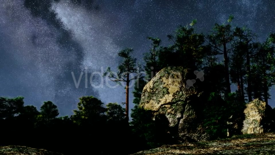 Stars and Silhouetted Pine Trees Videohive 19182605 Motion Graphics Image 6