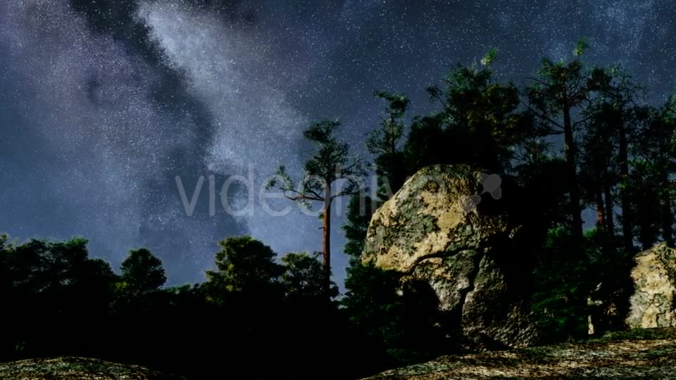 Stars and Silhouetted Pine Trees Videohive 19182605 Motion Graphics Image 7
