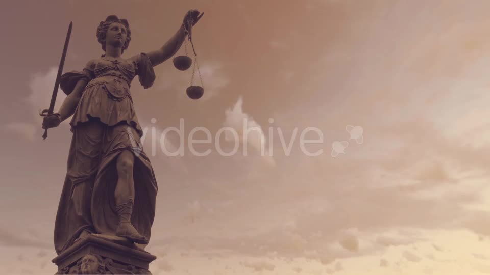 Statue of Lady Justice With Dark Weather Videohive 19763440 Motion Graphics Image 1