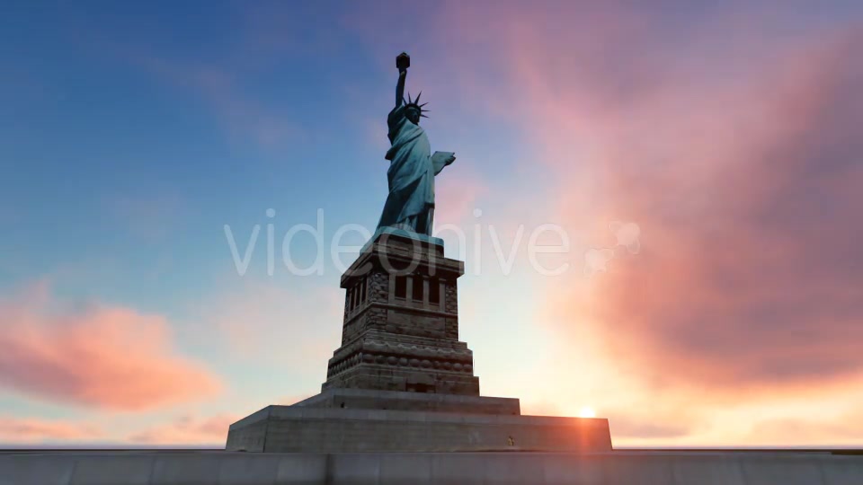 Statue of Liberty and Time lapse Sky Videohive 19832080 Motion Graphics Image 6