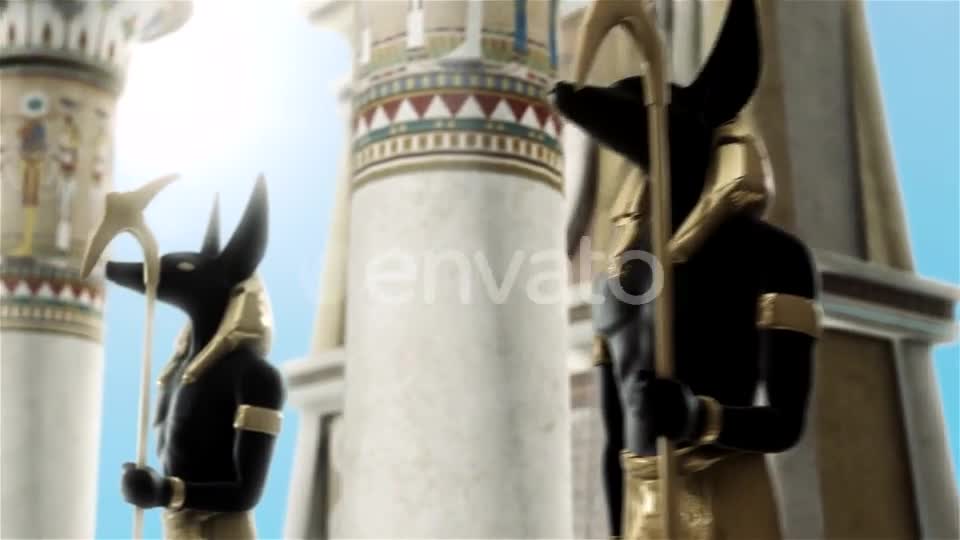 Statues of Anubis Near the Egyptian Columns Videohive 22076736 Motion Graphics Image 1