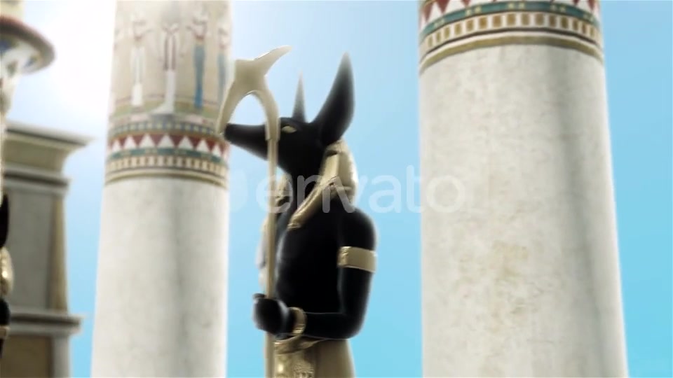 Statues of Anubis Near the Egyptian Columns Videohive 22076736 Motion Graphics Image 3